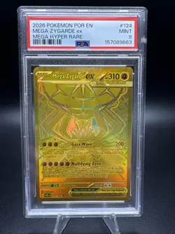 Mega Zygarde EX - 124/088 - Perfect Order - Gold Hyper Rare - Pokemon - PSA 9 - Image 1