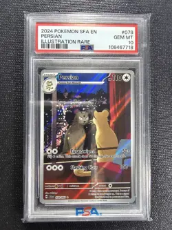 Pokemon Persian 078/064 SV: Shrouded Fable Illustration Rare IR PSA 10 🔥 - Image 1