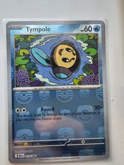 Pokemon TCG Tympole 019/086 Master Ball Reverse Holo – S&V Black Bolt Set – NM - Image 1