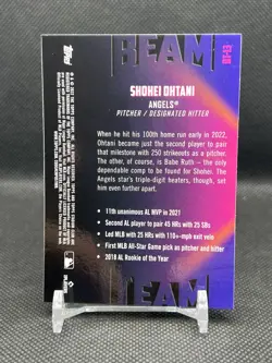 2022 Topps Stadium Club Chrome Beam Team Refractor Shohei Ohtani Angels - Image 2