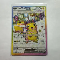 Pokemon TCG Pikachu ex 219/191 Hyper Rare Gold Card Surging Sparks Near Mint - Image 1