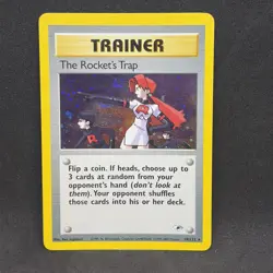 Pokemon TCG Trainer The Rocket’s Trap Gym Heroes 19/132 Holo Rare MP - Image 1