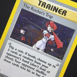 Pokemon TCG Trainer The Rocket’s Trap Gym Heroes 19/132 Holo Rare MP - Image 3
