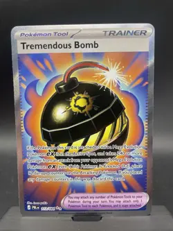 Pokemon Trainer Tremendous Bomb 113/84 TCG Full Art Holo Ultra Rare - Image 1