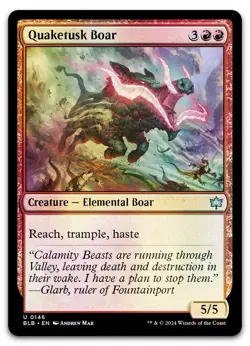 Quaketusk Boar #146 (Foil) (NM) Bloomburrow BLB Magic MTG - Image 1