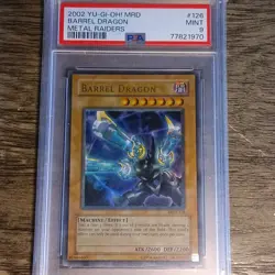 2002 Yu-Gi-Oh! Barrel Dragon MRD-126 Metal Raiders Unlimitied PSA 9 English - Image 1