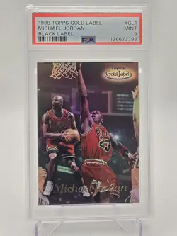 1998 Michael Jordan Topps Gold Label Black Label #GL1 PSA 9 - Image 1