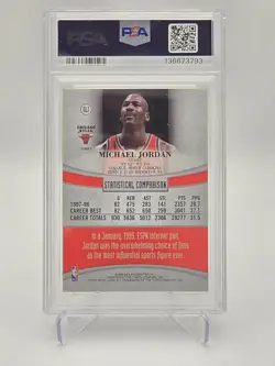 1998 Michael Jordan Topps Gold Label Black Label #GL1 PSA 9 - Image 2