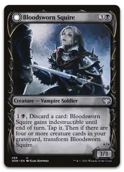 Bloodsworn Squire (Showcase) #289 (NM) Crimson Vow VOW Magic MTG - Image 1