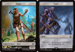 x4 Hero / Copy TFIN Final Fantasy MTG 2-1 TOKEN M/NM 4x - Image 1