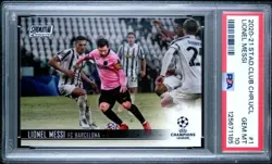 Lionel Messi 2020-21 Stadium Club Chrome UEFA Champions League #1 PSA 10🔥🔥 - Image 1