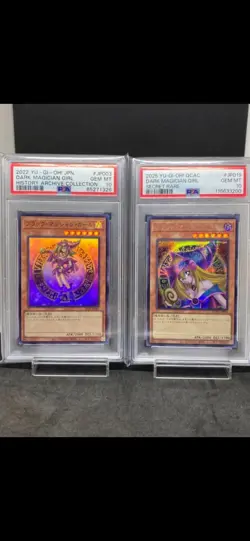 Yu-Gi-Oh Dark Magicien Girl HC01-JP003 & QCAC-JP019 PSA 10 - Japanese -GEM MINT - Image 1