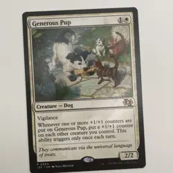 MTG Generous Pup [Foundations Jumpstart] Near Mint- White Rare (ID# 501584) - Image 3