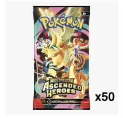 💎 50 Pokemon Ascended Heroes Factory Sealed Booster Packs Lot 🔥 - Image 2
