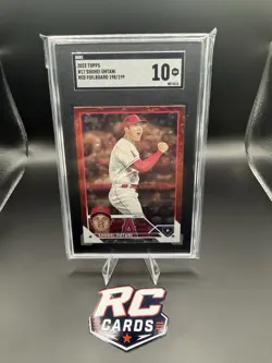 Topps 2023 Series One Shohei Ohtani Angels Red Foil /199 #17 Card - Image 1