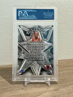 1997 Fleer Ultra Stars #10US Dennis Rodman PSA 10 💎 SSP • POP 7 • Chicago Bulls - Image 2