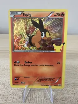 Tepig Holo Bleed 2021 McDonald's Pokemon 25th Anniversary 13/25 Pokemon TCG #2 - Image 1