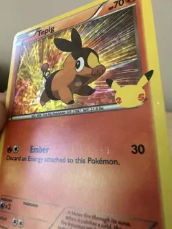 Tepig Holo Bleed 2021 McDonald's Pokemon 25th Anniversary 13/25 Pokemon TCG #2 - Image 2