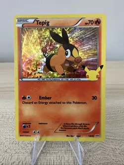 Tepig Holo Bleed 2021 McDonald's Pokemon 25th Anniversary 13/25 Pokemon TCG - Image 1
