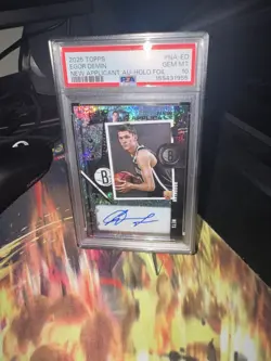 2025-26 Topps - New Applicants Autographs Egor Demin #NA-ED Holofoil PSA 10 - Image 1