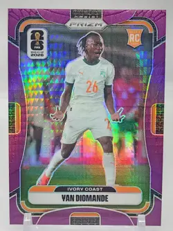 YAN DIOMANDE 2026 Panini PRIZM World Cup #257 Purple Hyper Rookie RC /299 - Image 1
