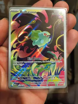 Pokemon TCG Bulbasaur Full Art Holo Illustration Rare 133/132 Mega Evolution NM - Image 1