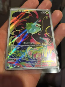 Pokemon TCG Bulbasaur Full Art Holo Illustration Rare 133/132 Mega Evolution NM - Image 4