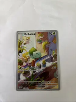 Pokemon TCG Bulbasaur Holo Card Illustration Stellar Crown Rare 143/142 NM - Image 1