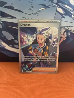 Pokemon TCG Surging Sparks Drayton Full Art Trainer Card 244/191 SIR - Image 1