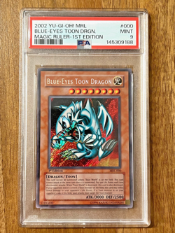 2002 YU-GI-OH! MRL-MAGIC RULER 1ST EDITION #000 BLUE-EYES TOON DRAGON PSA 9 - Image 1