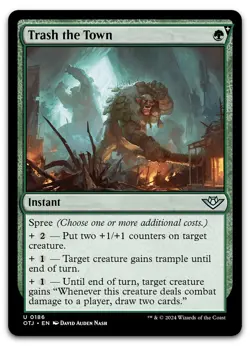 Trash the Town #186 (NM) Thunder Junction OTJ Magic MTG - Image 1