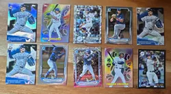 Topps Los Angeles Dodgers 9-Card Lot Topps/Bowman Chrome RC Refr - Image 1