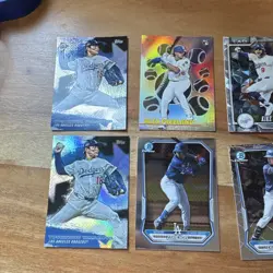 Topps Los Angeles Dodgers 9-Card Lot Topps/Bowman Chrome RC Refr - Image 2