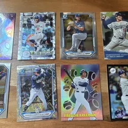 Topps Los Angeles Dodgers 9-Card Lot Topps/Bowman Chrome RC Refr - Image 3