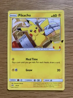 Pokemon Card - PIKACHU Non Holo 25/25 25TH ANNIVERSARY MCDONALDS 2021 - Image 1