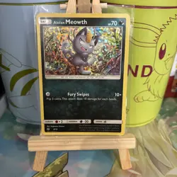 Alolan Meowth 8/12 Holo MCDONALDS 2017 Moderate Play Pokemon Card - Image 1