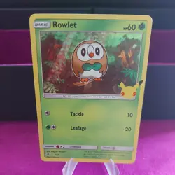 Rowlet 7/25 Holo Mcdonalds Promo 25th Anniversary (2021) Mint Pokemon Card - Image 1