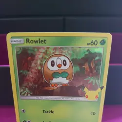 Rowlet 7/25 Holo Mcdonalds Promo 25th Anniversary (2021) Mint Pokemon Card - Image 2