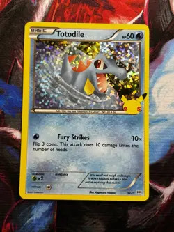 Totodile 18/25 Holo McDonalds Promo 2021 25th Anniversary Pokemon Card - Image 1