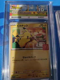 McDonalds Pikachu Holo Pokemon Card 2025 Happy Meal Edition ACE 10 - Image 1