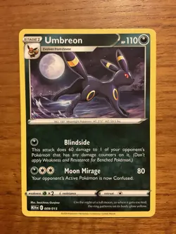 McDonalds Umbreon 2025 Happy Meal Non-Holo Pokemon Dragon Discovery Card 09/15 - Image 1