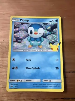 Piplup 20/25 Holo Pokemon Card (McDonalds Collection 2021 Promo - Image 1
