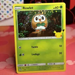 Rowlet 7/25 Holo Mcdonalds Promo 25th Anniversary NM Pokemon Card - Image 1