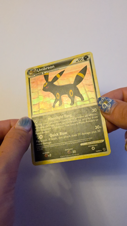 Umbreon 10/90 HGSS Undaunted Cracked Ice Holo Rare Pokemon Card NM - Image 2