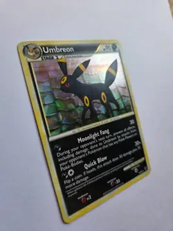 Umbreon 10/90 HGSS Undaunted Cracked Ice Holo Rare Pokemon Card NM - Image 4