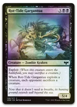 Rot-Tide Gargantua #129 (Foil) (NM) Crimson Vow VOW Magic MTG - Image 1