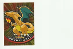 #06 Charizard HOLO 1999 Topps Pokemon TV Animation Edition Serie 1 Black Logo - Image 1
