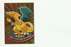 #06 Charizard HOLO 1999 Topps Pokemon TV Animation Edition Serie 1 Black Logo - Image 1