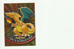 #06 Charizard HOLO 1999 Topps Pokemon TV Animation Edition Serie 1 Black Logo - Image 1