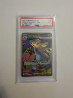 2025 POKEMON PFL EN-PHANTASMAL FLAMES ULTRA RARE #109 MEGA CHARIZARD X EX PSA 9 - Image 1